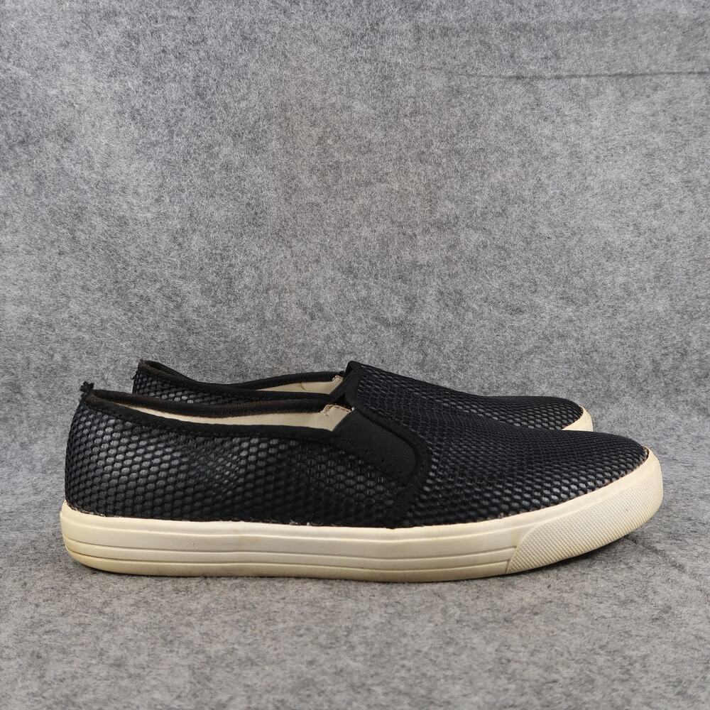 J Crew Shoes Womens 10 Casual Sneakers Slip On Loafer Mesh Black Fashion Flat